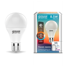 Лампа Светодиодная Smart Home DIM+CCT E27 A60 8.5 Вт 1/10/100  1130112  Gauss