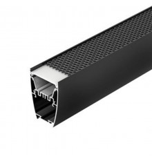 Профиль LINE-5075-U-HONEYCOMB-2000 BLACK (Arlight, Алюминий)  044885  Arlight