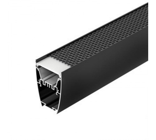Профиль LINE-5075-U-HONEYCOMB-2000 BLACK (Arlight, Алюминий)  044885  Arlight