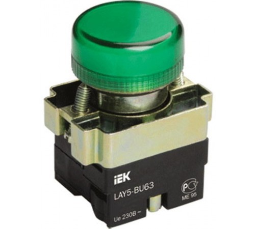 Индикатор LAY5-BU63 зеленого цвета d22мм   BLS50-BU-K06  IEK