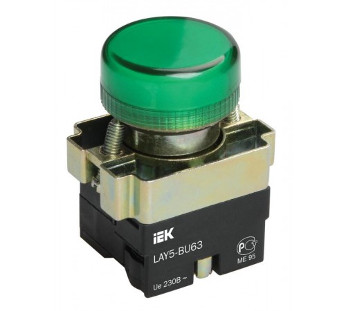 Индикатор LAY5-BU63 зеленого цвета d22мм   BLS50-BU-K06  IEK