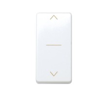 Выключатель трехпозиционный для жалюзи узкий с фиксацией 10A 250В белого цвета S27  27333-64  Simon