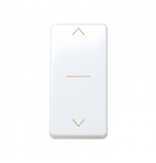 Выключатель трехпозиционный для жалюзи узкий с фиксацией 10A 250В белого цвета S27  27333-64  Simon