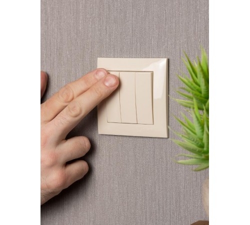 Валенсия выключатель 3-кл. 10А кремовый EKF PROxima  EWV10-024-20  EKF