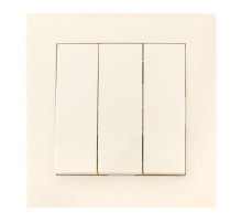 Валенсия выключатель 3-кл. 10А кремовый EKF PROxima  EWV10-024-20  EKF