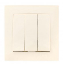 Валенсия выключатель 3-кл. 10А кремовый EKF PROxima  EWV10-024-20  EKF