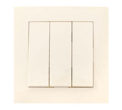 Валенсия выключатель 3-кл. 10А кремовый EKF PROxima  EWV10-024-20  EKF