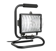 Прожектор галогенный ИО 500П 500Вт IP54 черный, переноска  LPI03-1-0500-K02  IEK