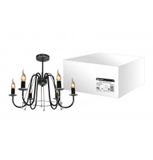 Люстра НСБ-11-03-6х40 "Контур" черный с серебром 6х40Вт E14  SQ0370-0025  TDM