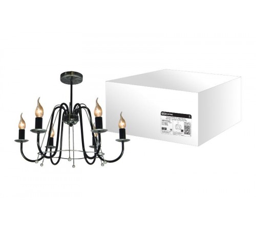 Люстра НСБ-11-03-6х40 "Контур" черный с серебром 6х40Вт E14  SQ0370-0025  TDM