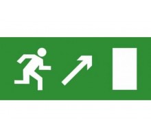 Эвакуационный знак ЭП04 Направо вверх 140x280 мм  ЭП04 140280  TechnoLux