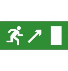 Эвакуационный знак ЭП04 Направо вверх 140x280 мм  ЭП04 140280  TechnoLux