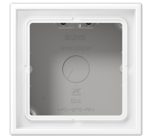 Коробка накладного монтажа 1 пост, с негорючим основанием и встроенной рамкой; дюропласт; белый матовый  LS581AWWM  Jung