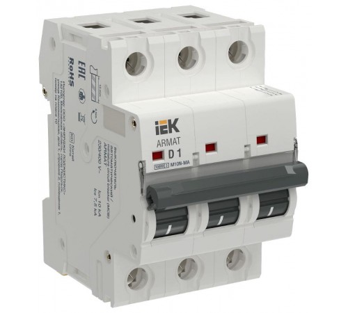 ARMAT Автоматический выключатель без теплового расцепителя M10N-MA 3P D 1А  AR-M10N-MA-3-D001  IEK