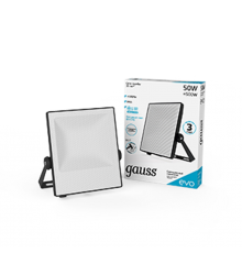 Прожектор светодиодный  EVO 50W 4500 lm IP65 6500К, IK07, черный 1/20  687511350  Gauss