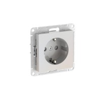 AtlasDesign Жемчуг Розетка с заземлением со шторками, 16А, механизм, быстрозажимные клеммы  ATN000445S  SE