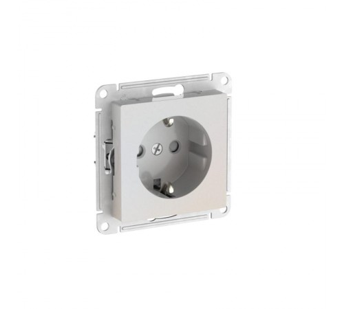 AtlasDesign Жемчуг Розетка с заземлением со шторками, 16А, механизм, быстрозажимные клеммы  ATN000445S  SE