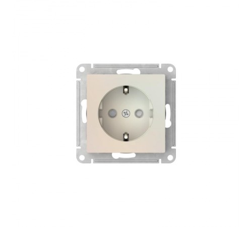 AtlasDesign Жемчуг Розетка с заземлением со шторками, 16А, механизм, быстрозажимные клеммы  ATN000445S  SE