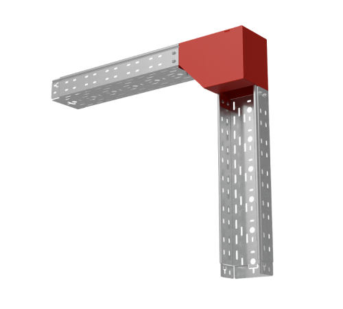Угол вертикальный внешний L 80х150 мм с разворотом трассы на 90 град "ПЛЮС"  VLPDplus90-80-150-L  КМ-профиль
