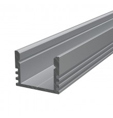 Профиль алюминиевый для светодиодной ленты накладной  1612-2 , 2м  146-201  REXANT