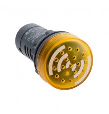 Зуммер с подсветкой желтый 220В AC прерывестый звук  SB7KS2M8I  SE