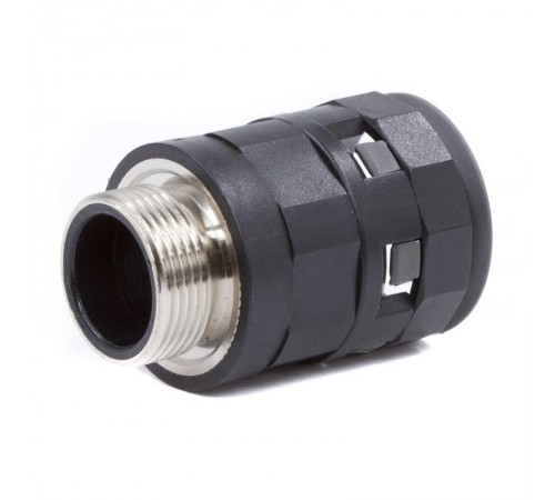 Муфта труба-коробка с металлической резьбой DN 48 мм, М50х1,5, полиамид, цвет черный  PAS48M50N  DKC