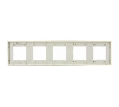SKANDY Рамка 5-местная SK-F25B стекло беж.   SK-M52-G-K10  IEK