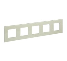 SKANDY Рамка 5-местная SK-F25B стекло беж.   SK-M52-G-K10  IEK