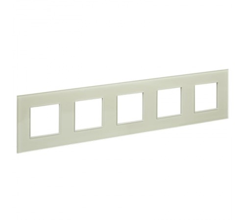SKANDY Рамка 5-местная SK-F25B стекло беж.   SK-M52-G-K10  IEK