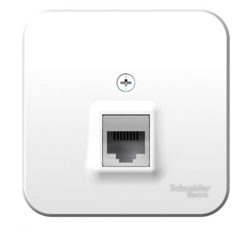 Blanca Белый О/У с изолирующей пластиной Розетка телефонная RJ11  BLNIA011001  SE