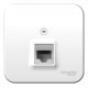 Blanca Белый О/У с изолирующей пластиной Розетка телефонная RJ11  BLNIA011001  SE