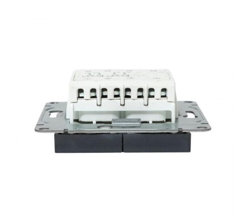 Механизм выключателя, двухклавишный, перекрёстный, графит Эпика  UP1-SWG-22 EKF