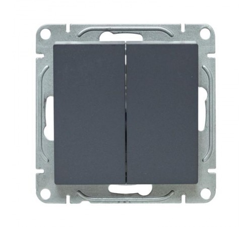 Механизм выключателя, двухклавишный, перекрёстный, графит Эпика  UP1-SWG-22 EKF