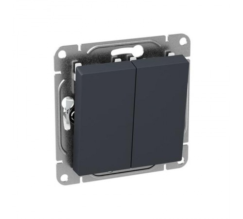 Механизм выключателя, двухклавишный, проходной, графит Эпика  UP1-SWG-21 EKF