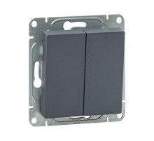 Механизм выключателя, двухклавишный, перекрёстный, графит Эпика  UP1-SWG-22 EKF