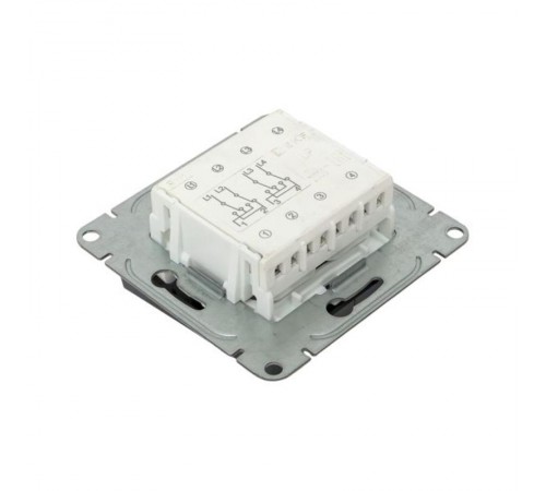 Механизм выключателя, двухклавишный, перекрёстный, графит Эпика  UP1-SWG-22 EKF