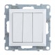 SUNO Выключатель трехклавишный 20АХ 250В. Винтовые зажимы. Цвет "Белый"  721103  Legrand