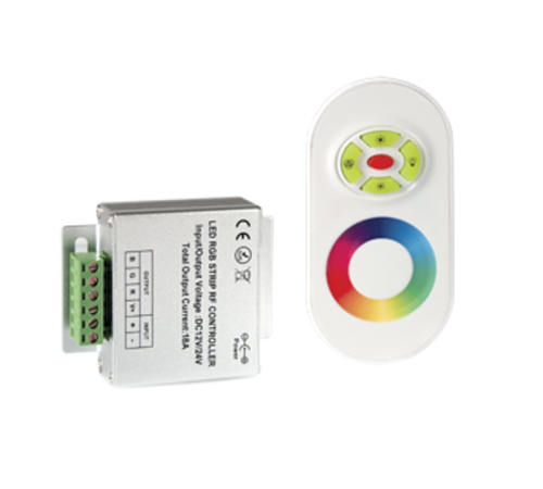 Контроллер для RGB 288W 24А с сенсорным пультом управления цветом (белый)  201013288  Gauss