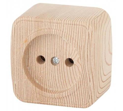 Розетка Intro Polo 3-201-11 без заземления 2P, 16A-250В, IP20, ОУ, сосна  Б0053556  Intro