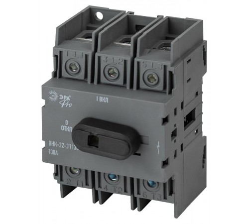 Выключатель-разъединитель ВНК-32-31130 PRO mvr20-3-100E 3П 100А с установленной фронтальной рукояткой управления  Б0054008  ЭРА