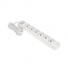 Удлинитель PREMIUM 6 гнезд, 1,5м, 3х1,5мм, с/з, с выключателем, белый  13-4115  REXANT