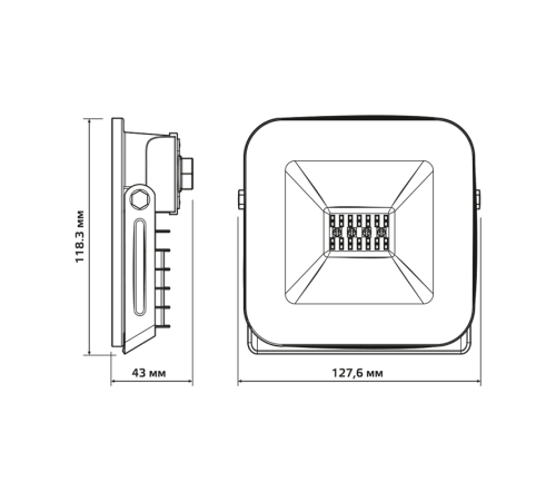 Прожектор светодиодный Smart Home 10W 700lm 3000-6500K 200-240V IP65 черный RGBW+изм.цв.темп.+диммирование LED 1/20  3550132  Gauss