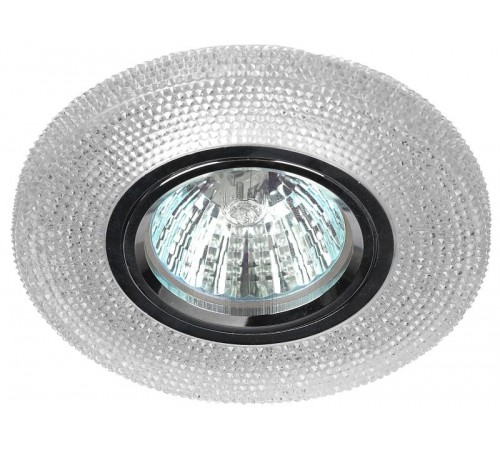 Светильник точечный встраиваемый DK LD1 MR16 3Вт GU5.3 прозрачный с подсветкой  Б0018775  ЭРА