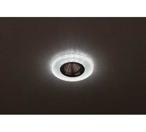 Светильник точечный встраиваемый DK LD1 MR16 3Вт GU5.3 прозрачный с подсветкой  Б0018775  ЭРА