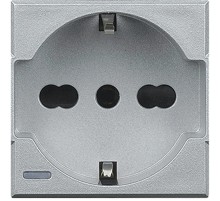 Axolute Розетка 2К+З, 10 и16 А с защищенными контактами, алюминий, немецкий стандарт  HC4140/16  Legrand