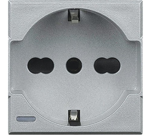 Axolute Розетка 2К+З, 10 и16 А с защищенными контактами, алюминий, немецкий стандарт  HC4140/16  Legrand