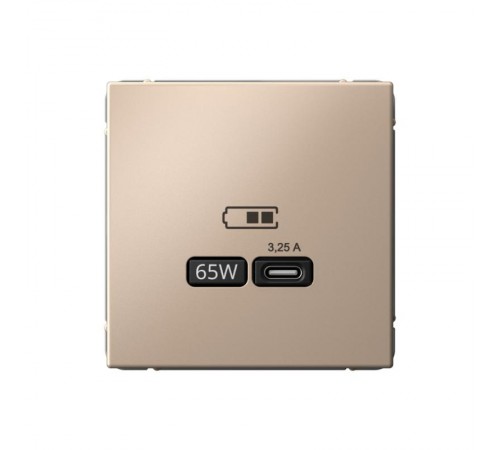 ArtGallery Песочный Розетка USB тип-С 65Вт высокоскор.заряд. QC, PD, механизм  GAL001227  SE