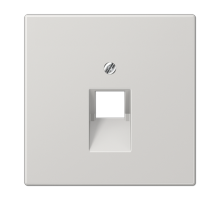 Крышка для одинарных телефонных и компьютерных розеток (UAE), фиксация винтом; термопласт; светло-серый; LS990  LS969-1UALG  Jung