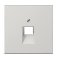 Крышка для одинарных телефонных и компьютерных розеток (UAE), фиксация винтом; термопласт; светло-серый; LS990  LS969-1UALG  Jung