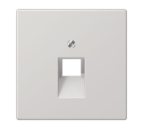 Крышка для одинарных телефонных и компьютерных розеток (UAE), фиксация винтом; термопласт; светло-серый; LS990  LS969-1UALG  Jung